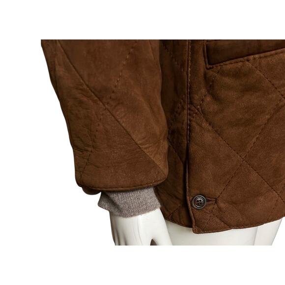 Botticelli Suede 100% PELLE Leather Jacket Size 46 Made in Italy Buttons Closure - Picture 8 of 14